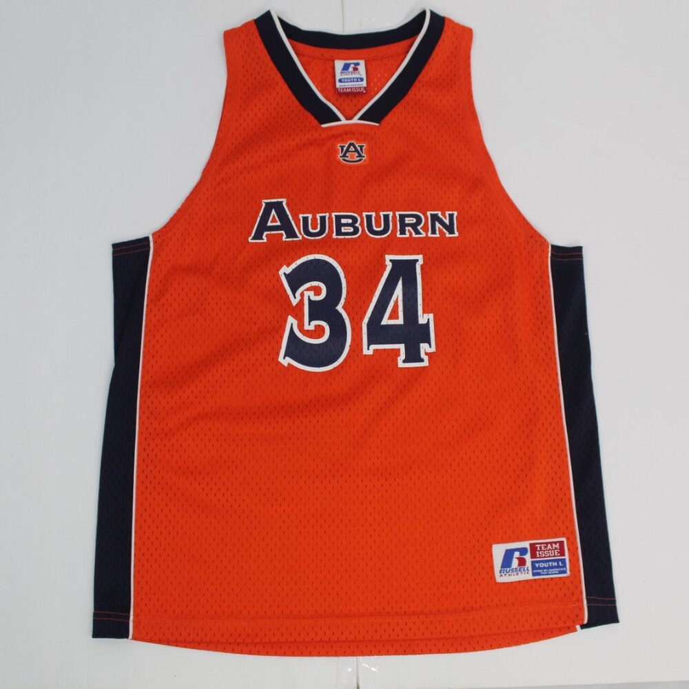 Auburn Tigers Basketball Jersey Russell Athletic Orange Youth Size Large